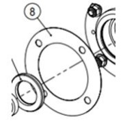 Уплотнитель бумажный для подшипника вала ножей SBZ145.
