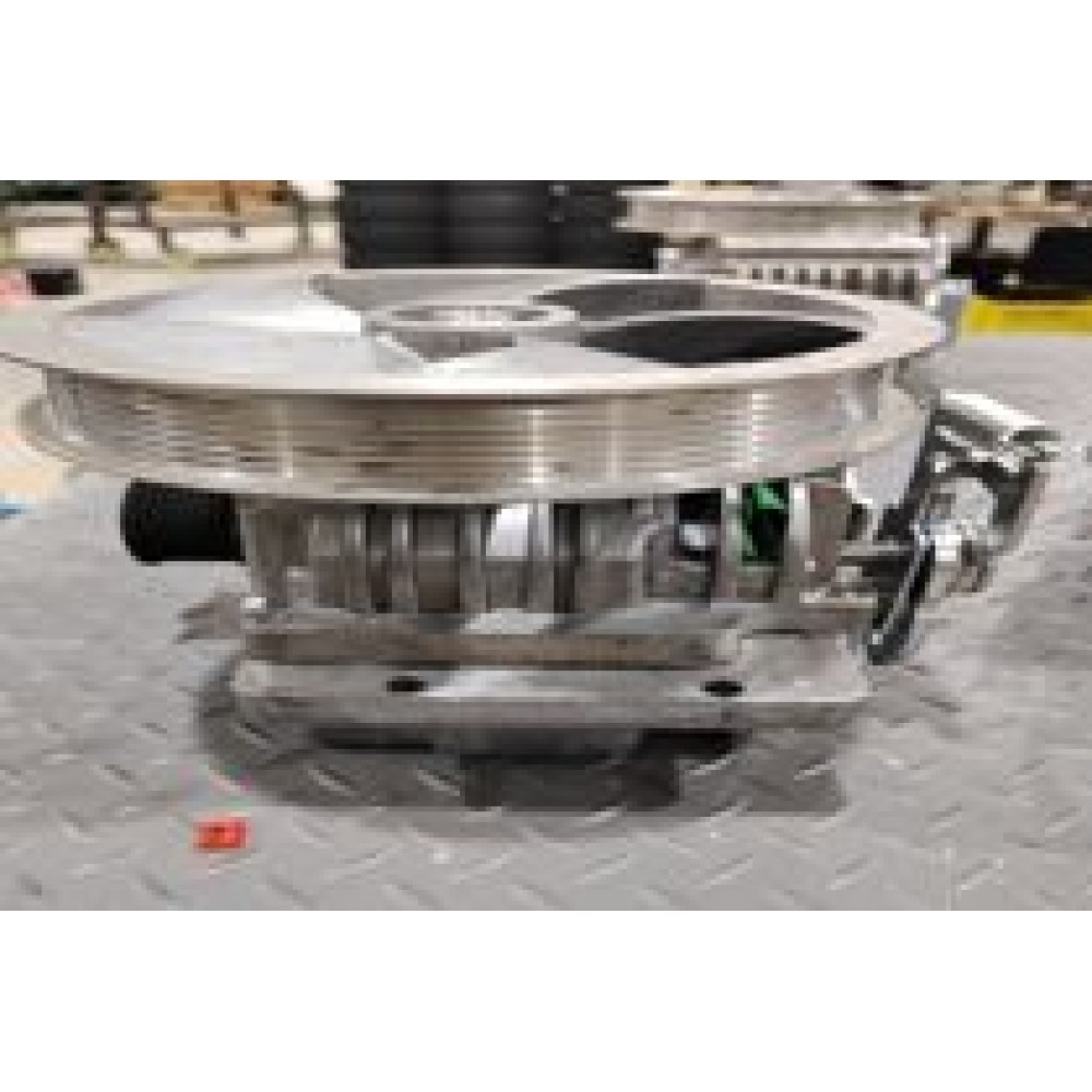 Левая трансмиссия (редуктор) с 8-реберным выходным шковом без входного шкива