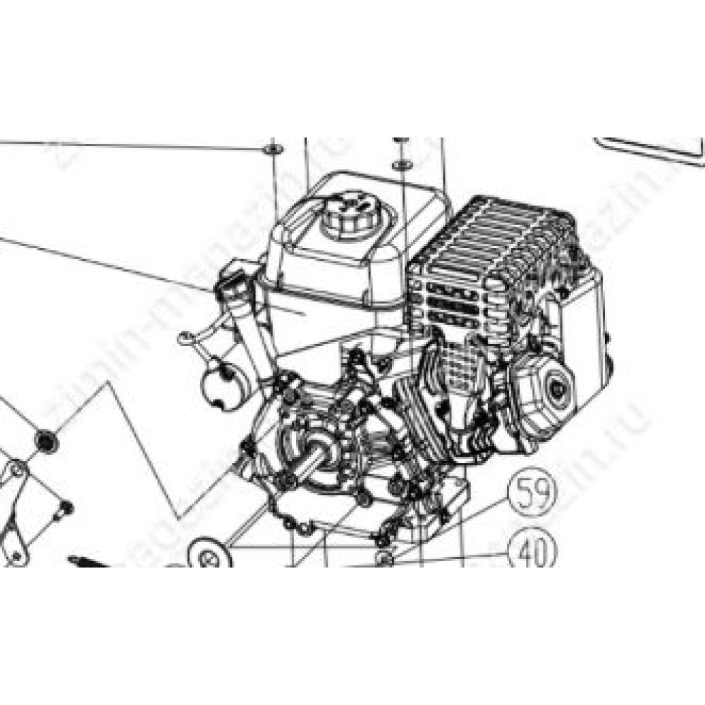 Двигатель LCT 208cc на снегоуборщик